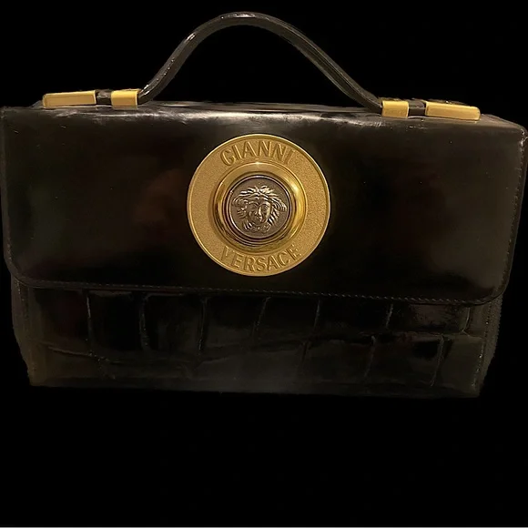 Versace | Bags | Vintage Gianni Versace Black Purse 30obo | Poshmark